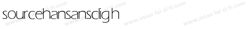 sourcehansansc light字体转换